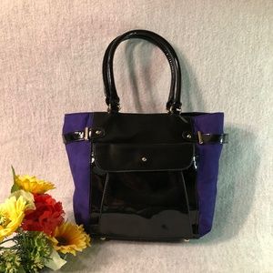 NWOT - Purple Suede & Black Patent Bag